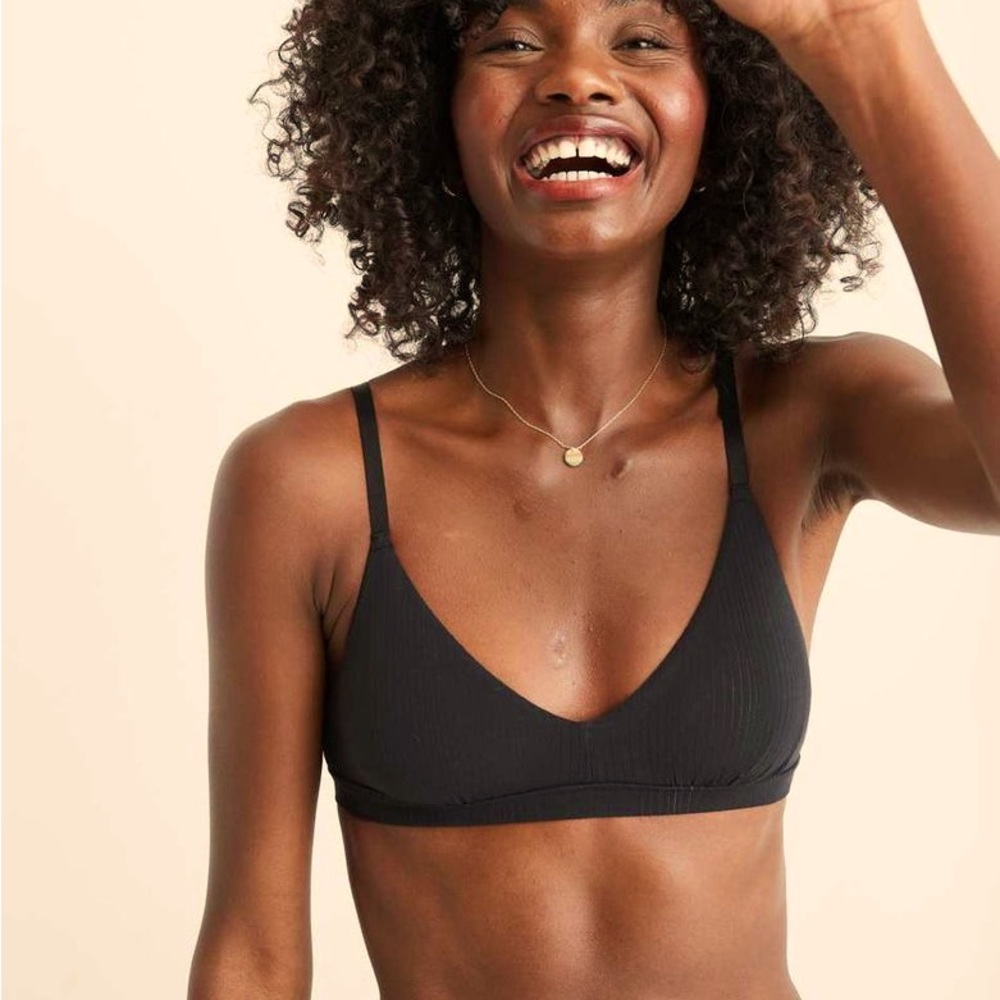 Burgandy aerie ribbed modal bralette. S